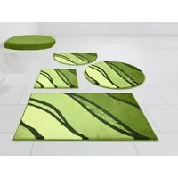 Grund Badematte Belize, Badvorleger, Badezimmer Teppich, sehr weich, Höhe 20 mm, rutschhemmend beschichtet, schnell trocknend, fußbodenheizungsgeeignet, Polyacryl, rechteckig, 3-tlg. Hänge-WC Set, weiche Haptik, auch als 3 teiliges Set erhältlich, Ma