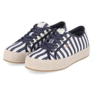 Tamaris Schnür-Espadrilles  Blau - Gr. 37 -  Textil und Synthetik