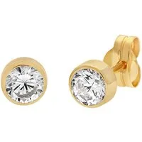 Firetti Paar Ohrstecker Schmuck Geschenk Gold 375 Ohrschmuck Ohrringe Solitär, mit Zirkonia (synth)