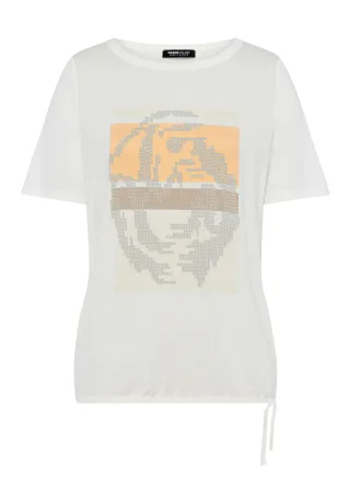 FRANK WALDER - Shirt COFFEE LOUNGE mit Tunnelzugsaum peach/affogato/ecru - Gr. - 46