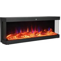 El Fuego Elektrokamin El Fuego® „Cannes“ 3D Wandkamin, 122 cm, Wandintegration (inkl. Montage-Set)