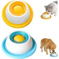 FELIXLEO Snackball 2 Stück Schleckball Hund Leckspielzeug mit Drehkugel für Hunde, (2-tlg)