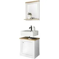 OTTO home Badmöbel-Set WESTMINSTER, Bad im Landhausstil, 2-teiliges Badezimmer, (2-St), Unterschrank und Spiegel, in 2 Farben verfügbar, Breite 60 cm