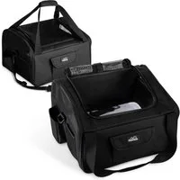 Fellnase Tiertransporttasche Hundebox Transporttasche Transportbox Katzen Hund Flugzeug klein, Hunde Transportbox Tasche + Staufach 40 x 34 x 25 cm