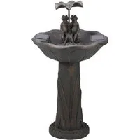 Smart Garden Gartenbrunnen Solar-Wasserbrunnen Vogeltränke 82 cm mit Fröschen Garten Terrasse, (1 tlg)