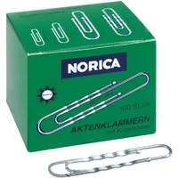 NORICA Büroklammer, 77 mm, verzinkt, rund/gewellt, 100 Stück