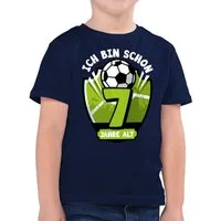 Shirtracer T-Shirt Ich bin schon sieben Jahre alt Fußball (1-tlg) 7. Geburtstag