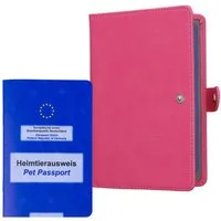 kwmobile Etui Impfpass Hülle für Tiere, Schutzhülle EU Heimtierausweis - Haustier Impfausweis Cover Kunstleder