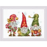 Riolis Kreativset Riolis Kreuzstich Stickpackung "Lustige Zwerge", Zählmuster, 30x21c..., (embroidery kit by Marussia)