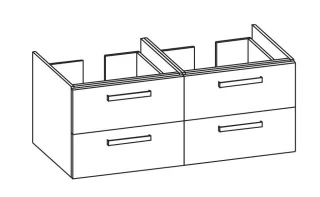 Artiqua 416 Waschtischunterschrank für Sento 5949, Oxid Hellgrau quer, 416-WU4L-VT15-7183-721 416-WU4L-VT15-7183-721