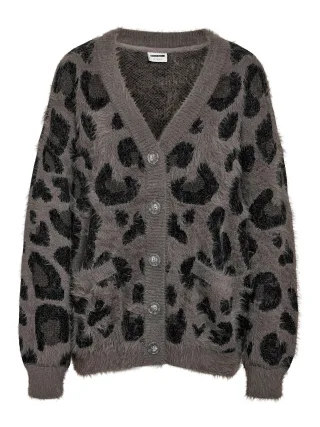 NOISY MAY - NMFLYNN L/S V-NECK KNIT CARDIGAN NOOS Charcoal Gray - Gr. - M