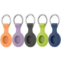 4smarts Schlüsselanhänger Set Silicone Case Set f. AirTags 5 Stk (farblich gemischt), Silikon