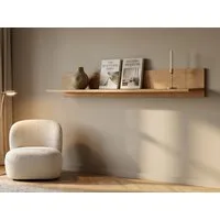 Massivart® Wandboard 153 cm Breite Wildeiche geölt »ARAYA«, Stauraum · große Ablagefläche · Wandregal