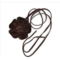 MIRROSI Taillengürtel Blume aus Echtleder zu binden, Einheitsgröße, Made in Italy Einheitsgröße (Geeignet für einen Hüftumfang bis zum ca.150 cm)