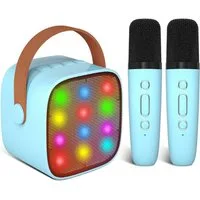 AKKEE Karaoke Maschine Kinder mit 2 Mikrofonen Bluetooth-Lautsprecher Karaoke-Maschine 1 (Bluetooth)