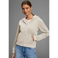 DELMAO Kapuzensweatjacke mit Reißverschluss, Kapuze & Kängurutasche