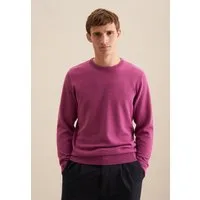 seidensticker Strickpullover Schwarze Rose 1/1 Rundhals Uni