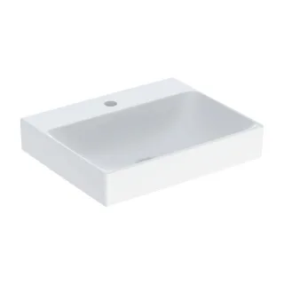 Geberit One Aufsatz-Waschtisch 505030016 50cm, ohne Überlauf, weiß KeraTect, Hahnloch mittig
