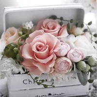 ti-flair Papierserviette, Servietten Papier 33x33cm 3-lagig Rosen in Vintage Box 20 Stück