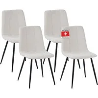 Albatros International Esszimmerstuhl Esszimmer Stühle 4 er Set BORA, Stuhl Stühle Esszimmerstühle, Küche (4er Set, Beige, Cord Bezug), Küchenstuhl Küchenstühle Essstühle für den Esstisch Ess Stühle
