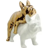 Kare Design Dekofigur Deko Figur Love Dogs Gold
