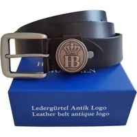 Hofbräuhaus München Ledergürtel Antik Logo echtes Leder, versilberte Schnalle