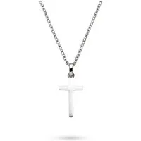 s.Oliver Kette mit Anhänger Modern Cross, Kreuz-Optik