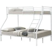 neu.haus Etagenbett, »Sortland« Bettgestell 200x140/90cm Metall Weiß