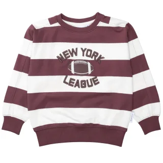 BASEFIELD - Kn.-Sweatshirt,oversized deep burgundy str. - Gr. - 110