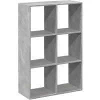 vidaXL Bücherregal Raumteiler-Bücherregal Betongrau 69,5x29x103,5 cm Holzwerkstoff, 1-tlg.
