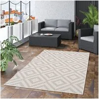 Pergamon Outdoorteppich In & Outdoor Teppich Marbella Fliesenoptik, Rechteckig, Höhe: 4 mm