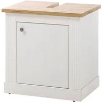 OTTO home Waschbeckenunterschrank WESTMINSTER, Waschtisch im Landhausstil, Badschrank mit Metallgriffen in 2 Farben verfügbar, mit Stauraum hinter Drehtür