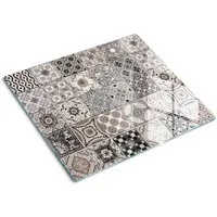 Tulup Schneidebrett Glas Spritzschutz Abdeckung Herdabdeckplatte Schutzplatte Fliesenmotiv, (1-St)