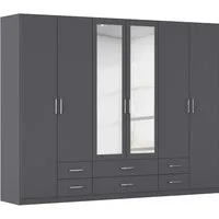 rauch Kleiderschrank Schrank Garderobe Ankleide GAMMA Breiten 91/136/181/226/271/315/360 cm (in 3 Ausstattungen BASIC/CLASSIC/PREMIUM (inkl. SOFT-CLOSE-Funktion) verschiedene Griff-Varianten, mit Spiegel TOPSELLER MADE IN GERMANY