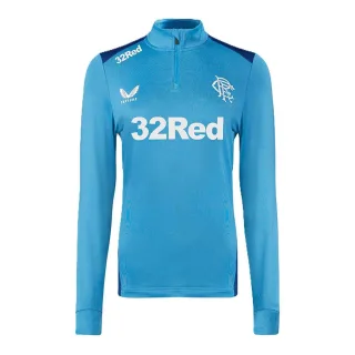 Castore - Fleece-Oberteil für Damen, mit kurzem Reißverschluss (Blau/Tiefblau)