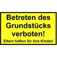 Hermann Schütz Hinweisschild Betreten verboten! 150x250 mm Kunststoff, (1 St)