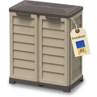 GarPet Garten-Geräteschrank Gartenschrank Wetterfest Outdoor Kunststoff Schrank Balkonschrank