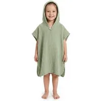Laynenburg Badeponcho Musselin für Kinder mit Kapuze - Poncho aus 100% Baumwolle, als strandponcho, surf Handtuch poncho für Baby, Mädchen & Jungen