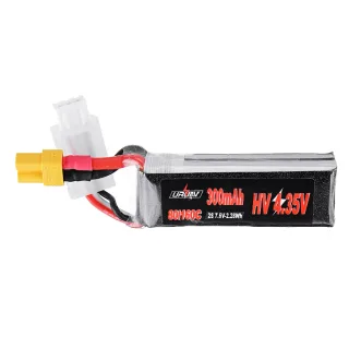 URUAV 7.6V 300mAh 80C/160C 2S HV 4.35V Lipo Battery XT30 Plug for EMAX Tinyhawk II Indoor FPV Racing Drone