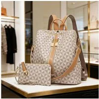 OKWISH Rucksack Laptoprucksack Schulrucksack Lederrucksack Reiserucksack Kunstleder (32x32x14 cm Lederrucksäcke mit 20x11 cm Handtasche Kunstleder, Schultertasche, Schule Rucksack, Notebook Laptop Tasche, Vintage), für Herren Damen Jungen Teenager Fr