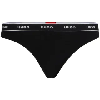 Hugo - Thong für Damen, Mittlere Bundhöhe, Regulär (Schwarz/Weiß)