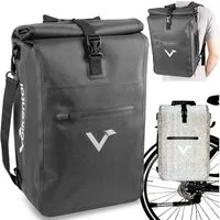 Valkental Fahrradtasche Gepäckträgertasche, Rucksack und Umhängetasche, 3in1 - wasserdicht & reflektierend 25 L
