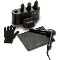 HOT TOOLS Lockenstab HOT TOOLS Curl Bar Set Black Gold Ultron Mach 4 Waffelzange S Schwarz