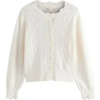 LAURA ASHLEY Strickjacke Laura Ashley Strickjacke mit Pointelle (1-tlg)