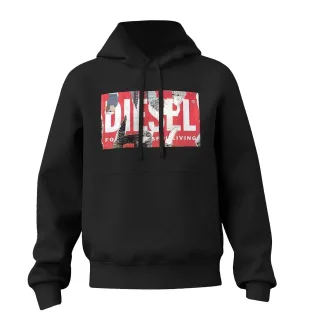 Diesel - Kapuzenpullover für Herren, Langärmlig (Schwarz)