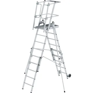 Munk Plattformleiter FlexxStep 6 Sprossen mit Teleskopaufsatz 3 Sprossen - 052538