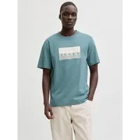 Jack & Jones Kurzarmshirt JCOFUSION DOTS PRINT TEE SS CREW SN Baumwolle, regular fit