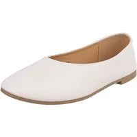 Ital-Design Minimalistische Damen Ballerinas für Alltag und Freizeit Ballerina (91554510) Blockabsatz Klassische Ballerinas in Weiß