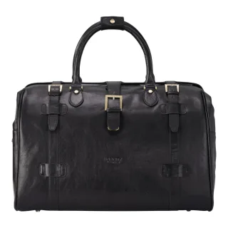 Reisetasche aus echtem Leder, schwarz, Vintage-Stil, für Reisen und Sport – Windsor