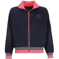 Wattlöper Sweatjacke 50816 Damen Sweatjacke Schriftzug X-Stick "Anker-O-S-W" mit Stehkragen Frontreißverschluss, Maritimes Design, Vielseitig kombinierbar
